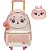Kit Mochila de Rodinhas e Lancheira Pack Me Fox Coral - Imagem 1