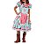 Vestido Junino Lelê Petit Avental Floral Tiffany Colorido - Imagem 1