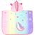 Toalha Poncho Buba Com Capuz Zoo Unicórnio Rosa - Imagem 9