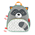 Mochila Infantil Zoo Skip Hop Guaxinim Cinza - Imagem 1