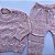 Conjunto de Tricô Maya Corações Blusa e Calça Rosa Pastel - Imagem 2