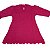 Vestido de Tricô Helena Com Laço e Bordado Rosa Forte - Imagem 2