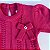 Vestido de Tricô Helena Com Laço e Bordado Rosa Forte - Imagem 3