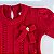 Vestido de Tricô Helena Com Laço e Bordado Vermelho - Imagem 2