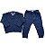 Conjunto de Tricô Théo Trabalhado Azul Mescla - Imagem 1
