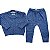 Conjunto de Tricô Théo Trabalhado Azul Jeans - Imagem 1