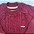 Blusa de Tricô Lucca Texturizada Com Manga Raglan Bordo - Imagem 5