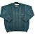 Blusa de Tricô Miguel Texturizada Verde Escuro - Imagem 1
