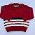 Blusa de Tricô Enrico Listrada Vermelho - Imagem 3
