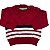 Blusa de Tricô Enrico Listrada Vermelho - Imagem 1