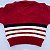 Blusa de Tricô Enrico Listrada Vermelho - Imagem 4