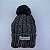 Gorro de Tricô Para Meninos Com Pompom Cinza Escuro - Imagem 4