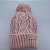 Gorro de Tricô Para Meninas Com Pompom Rosa Claro - Imagem 4