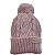 Gorro de Tricô Para Meninas Com Pompom Rosa Claro - Imagem 1