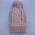 Gorro de Tricô Para Meninas Com Pompom Rosa Claro - Imagem 3