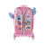 Mochila de Rodinhas 3D Maxtoy Stitch Rosa - Imagem 4