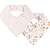 Kit Com 2 Babadores Hug Bandana Floresta Magia Rosa - Imagem 1