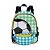 Mochila Com Pochete MaiT Xadrez Bola Azul - Imagem 1
