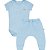 Conjunto de Body Hug Curto Com Calça Saruel Azul - Imagem 1