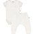 Conjunto de Body Hug Curto Com Calça Saruel Off White - Imagem 1