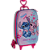 Mochila de Rodinhas 3D Maxtoy Stitch e Angel Rosa - Imagem 2