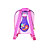 Mochila Pequena Maxtoy Divertidamente Roleta Rosa - Imagem 2