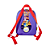 Mochila Pequena Maxtoy Divertidamente Sala Controle Colorida - Imagem 2