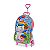 Mochila de Rodinhas 3D Maxtoy Cute Unicorn Azul - Imagem 3