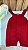 Jardineira Romper Trabalhado Vermelho - Imagem 1