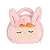 Bolsa Metoo Plush Coelha Com Laço Alça de Mão Rosa - Imagem 1