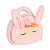 Bolsa Metoo Plush Coelha Com Laço Alça de Mão Rosa - Imagem 2