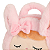 Bolsa Metoo Plush Coelha Com Laço Alça de Mão Rosa - Imagem 5