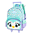 Mochila de Rodinhas Com Alça Luxcel UP4You Coruja Verde - Imagem 3