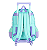Mochila de Rodinhas Com Alça Luxcel UP4You Coruja Verde - Imagem 5