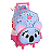 Mochila de Rodinhas Com Alça Luxcel UP4You Coala Violeta - Imagem 3