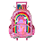 Mochila de Rodinhas Com Alça Luxcel UP4You ArcoIris Pink - Imagem 1