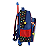 Mochila de Rodinhas Com Alça Luxcel Super Mário Azul - Imagem 3