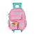 Mochila de Rodinhas Sem Alça Luxcel Up4You Pompom Rosa - Imagem 1