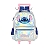 Mochila de Rodinhas Com Alça Luxcel Stitch Prata - Imagem 1