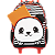 Mochila de Rodinhas Sestini Média Kids X Panda 4 Colorida - Imagem 7