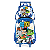 Kit Mochila Rodinhas Lancheira Luxcel Teen Titans Go Azul - Imagem 1