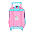 Kit Mochila Rodinhas Lancheira Luxcel Cindy Azul - Imagem 3