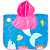 Toalha Poncho Buba Com Capuz Aventuras Sereia Azul - Imagem 3