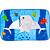 Toalha Poncho Buba Com Capuz Aventuras Tubarão Azul - Imagem 5