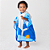 Toalha Poncho Buba Com Capuz Aventuras Tubarão Azul - Imagem 8