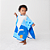 Toalha Poncho Buba Com Capuz Aventuras Tubarão Azul - Imagem 11