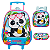 Kit Mochila de Rodinha Lancheira Estojo Xeryus Panda Rosa - Imagem 1