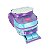 Mochila de Rodinhas Com Alça Luxcel Up4You Concha Violeta - Imagem 6