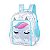 Mochila de Costas Luxcel Up4You Unicórnio Lantejola Azul - Imagem 1
