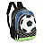 Mochila de Costas Luxcel Up4You Futebol Preto e Azul - Imagem 2
